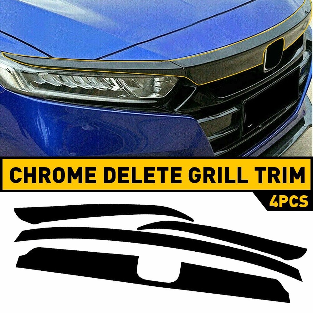For Honda Accord 2018-2020 Front Grille Chrome Delete Blackout Precut Vin A