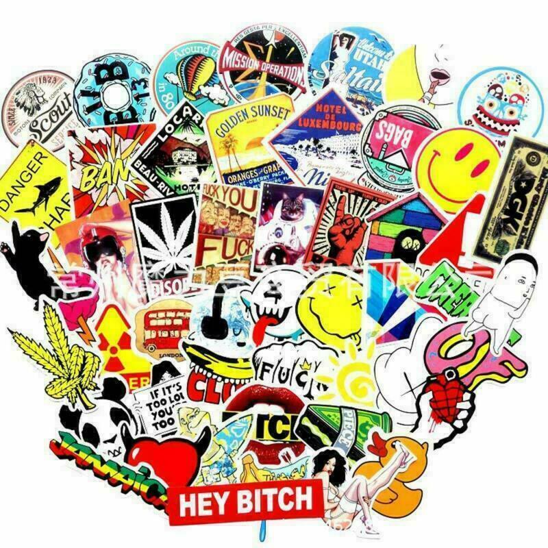 1000Pc Mixed Sticker Pack Motocross Motorcycle Drift Car ATV Racing Helmet Decal