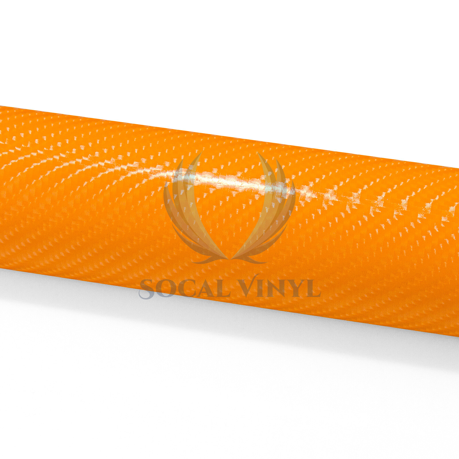 4D Premium Gloss Orange Carbon Fiber Vinyl Wrap Sticker Bubble Free Air Release