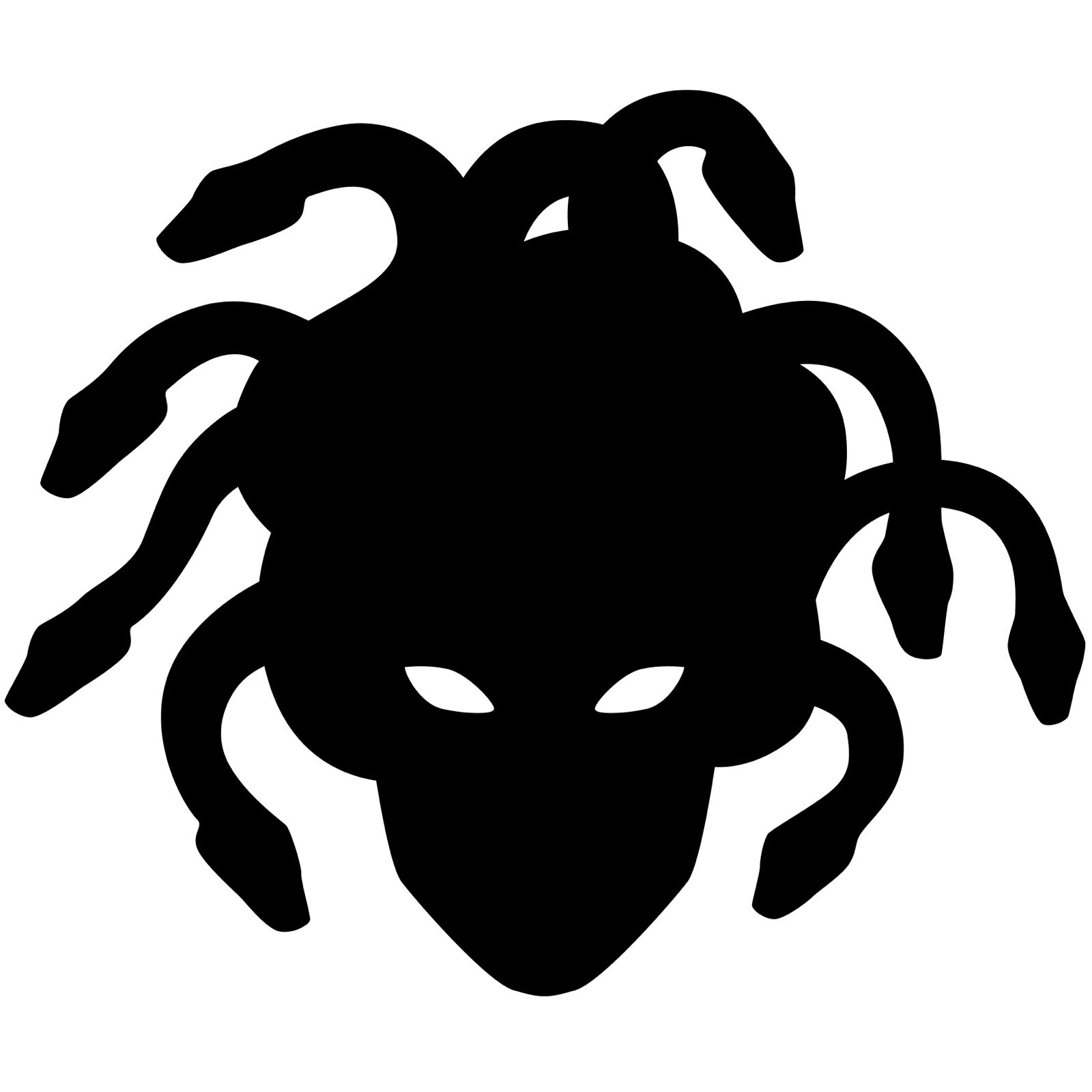 Medusa Sticker Silhouette Sea Mythology Sailor Woman Snakes Hair Ocean (4 Inch)