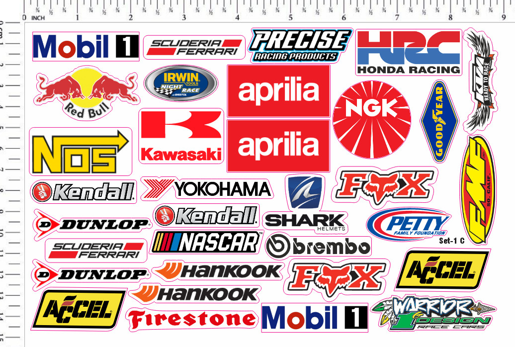 100 + Racing Decals Stickers Drag Race Nascar High Quality Vinyl FREE Shipping