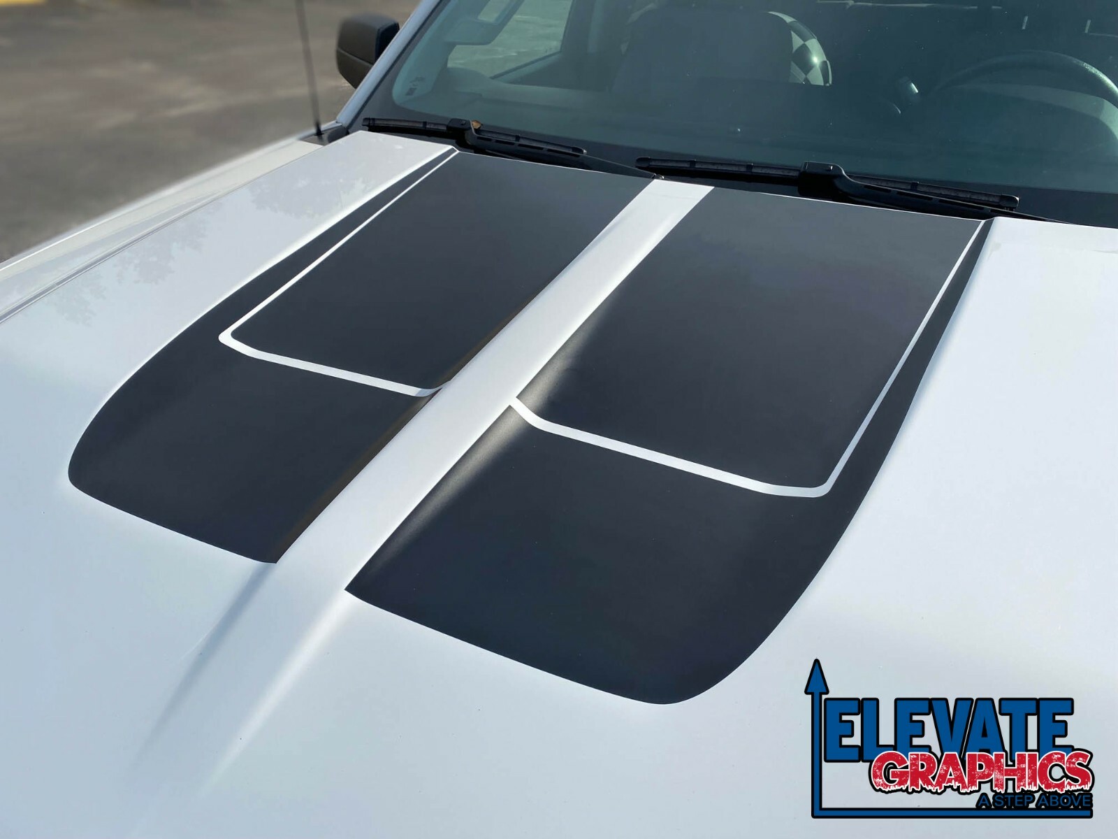 For Chevy Silverado Rally Beast Stripes Hood Graphics Vinyl Decals 2016-2018