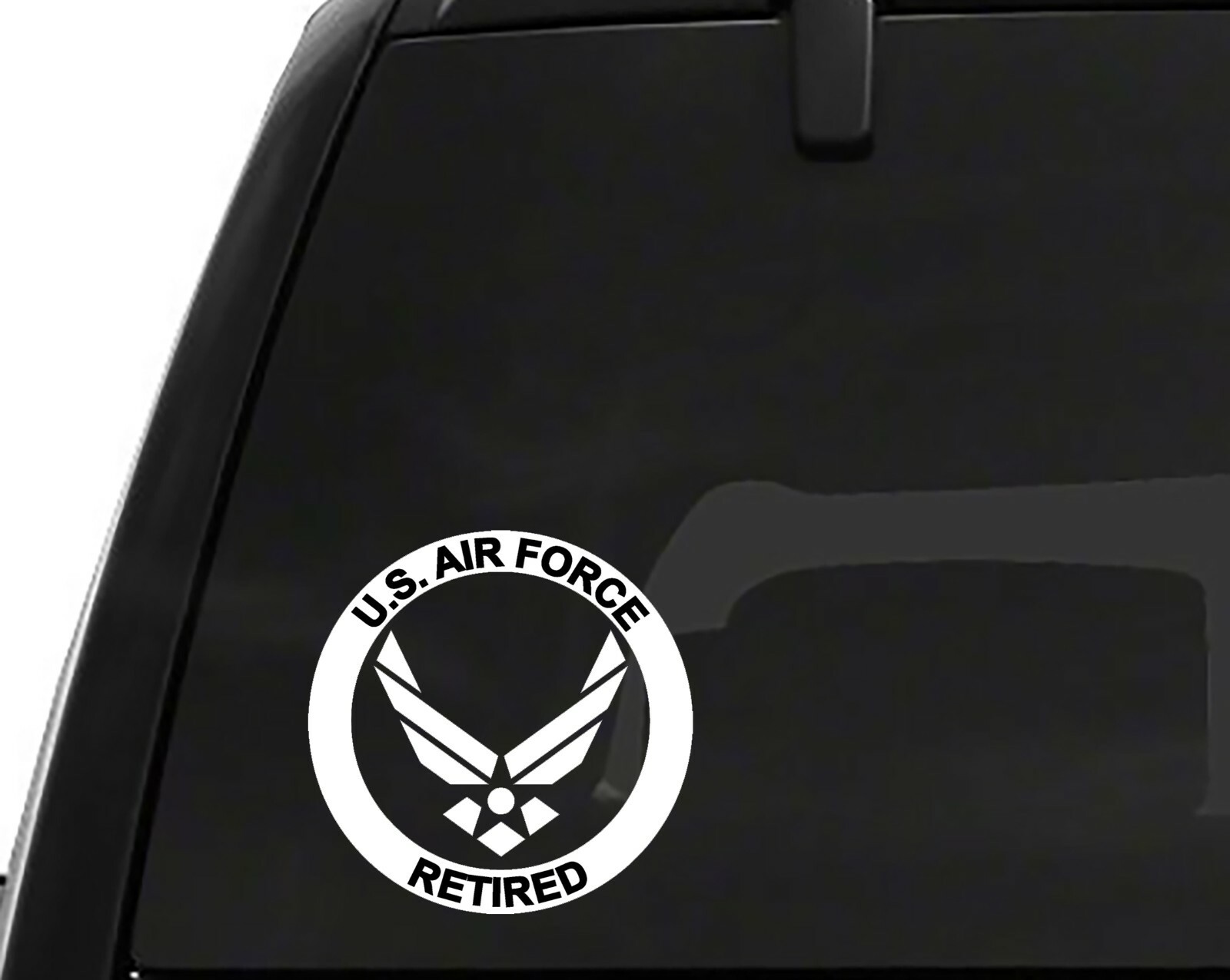 2 x US Air Force Retired Vinyl Decal (5″ x 5″) – Laptop Car Trucks Window