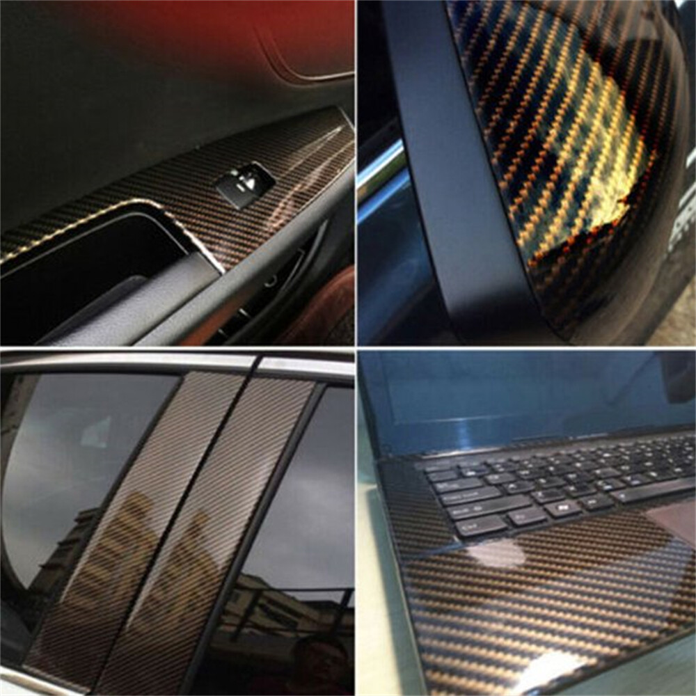 4D Carbon Fiber Gray Texture Matte Vinyl Car Wrap Sticker Decal Film Sheet DIY