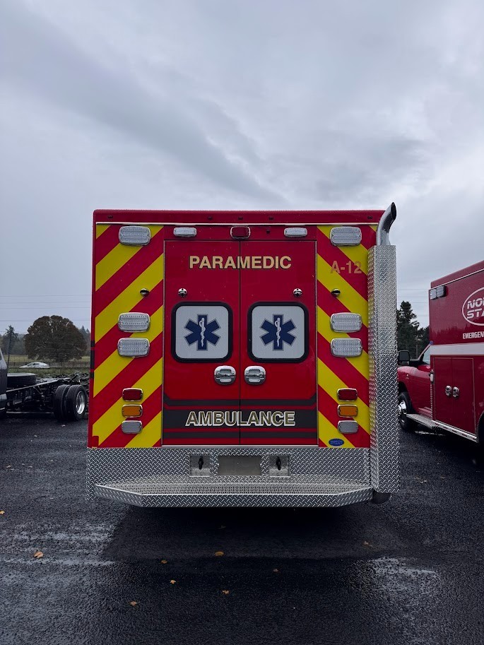 Ambulance Rear Window Perforated Decals Pair 16.25″ Star of Life Window Perf