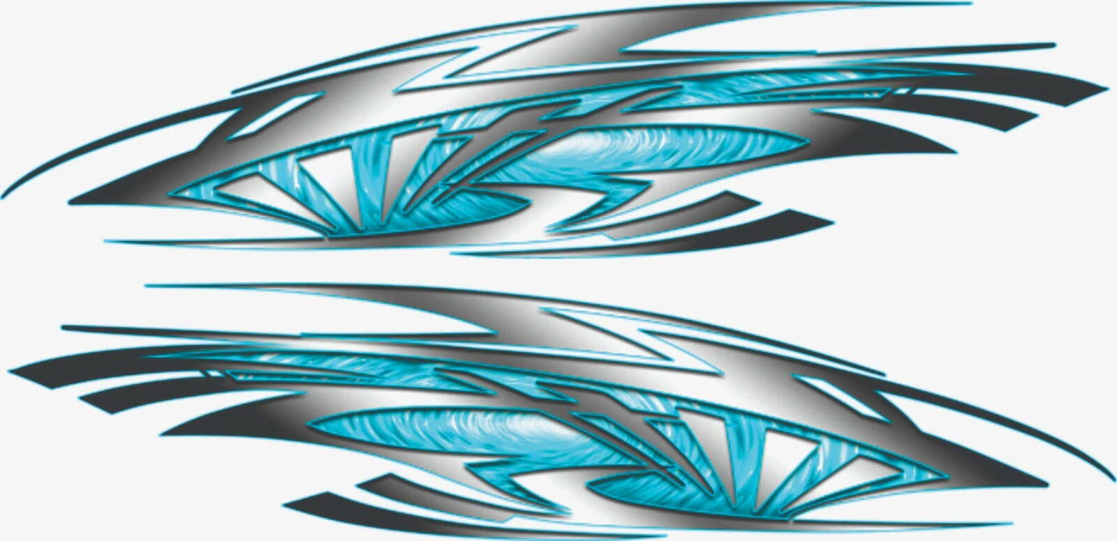 2- 60″ Racing Boat side wrap Car Truck Trailer Graphics Decals Stickers Wrap