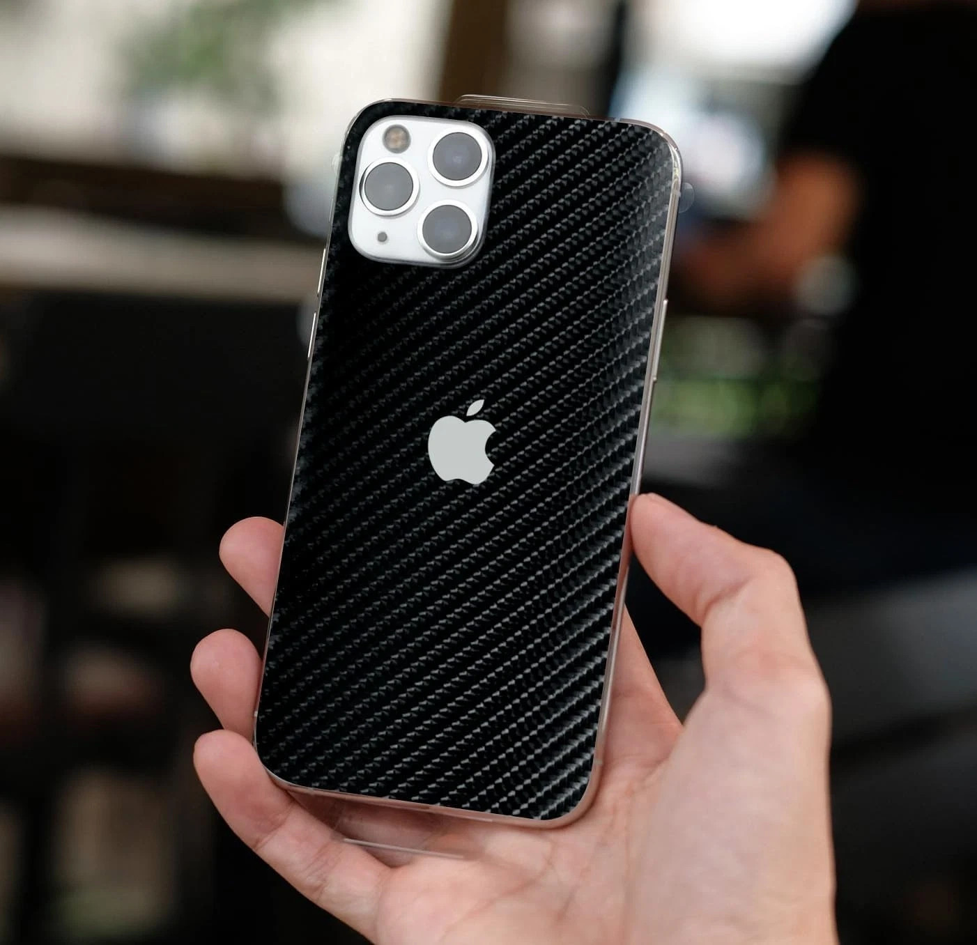 Black True R Carbon Fiber Vinyl Wrap Roll with Air Release Technology (6ft x 5ft