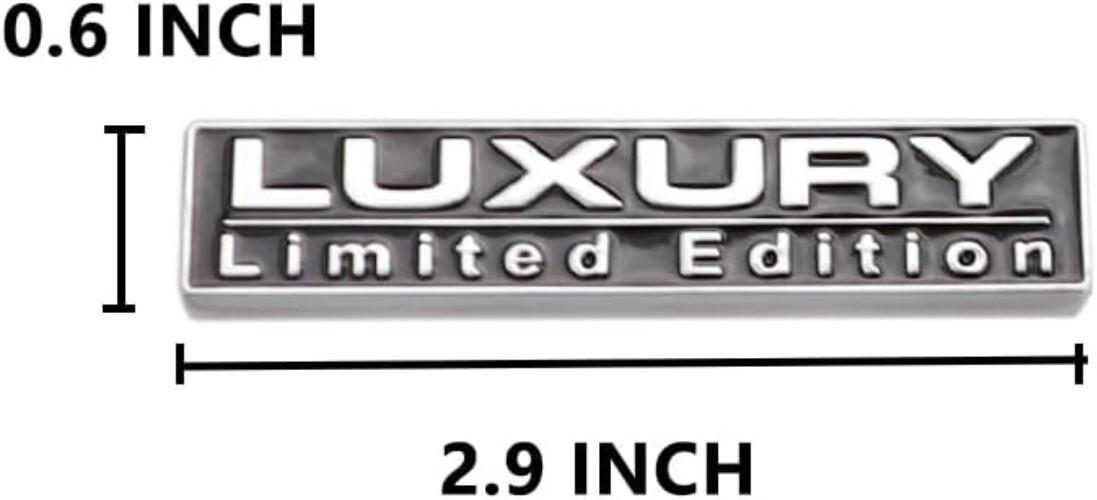 2 Pcs Luxury 3D Emblem Decal for Car – Silver Black, Waterproof & Fade-Resistant