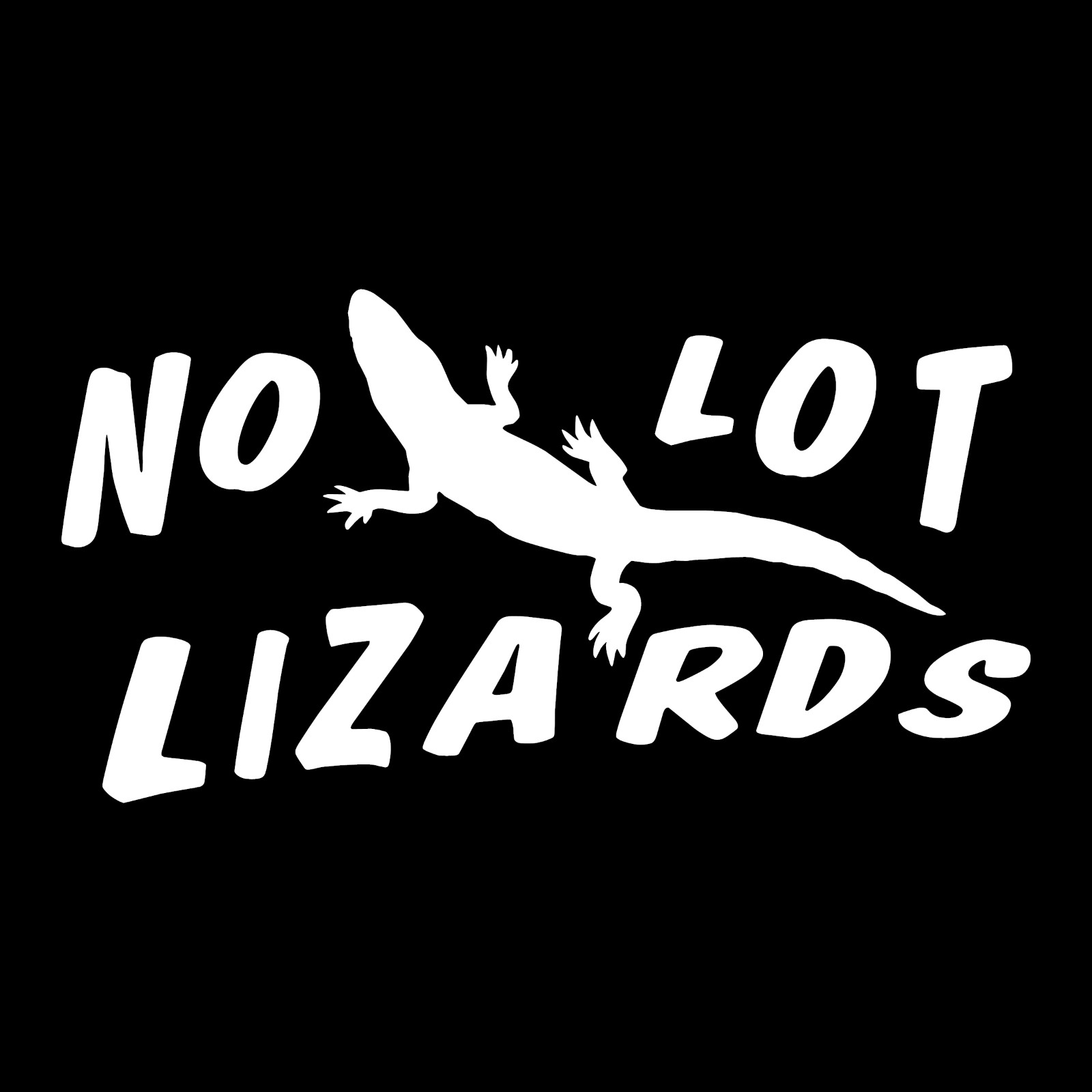 No Lot Lizards Funny Trucker Car Truck Window Wall Laptop Vinyl Decal Sticker.