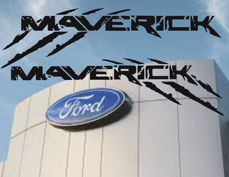 Ford Maverick Claw Mark Vinyl Decal Sticker 2Pcs Left/Right Bed Side Matte Black