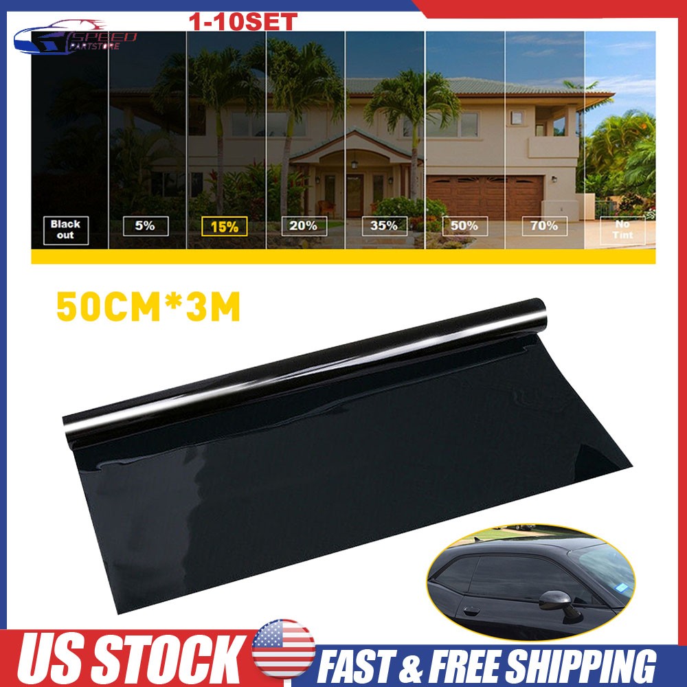 300CM Uncut Roll Window Tint Film 15% VLT Home Office Glass 20″x10ft Feet 1-10X