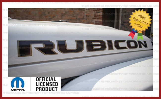 (2x) Set Jeep Gladiator RUBICON 392 Gold Bronze Hood Decals Stickers JL FJ5S3