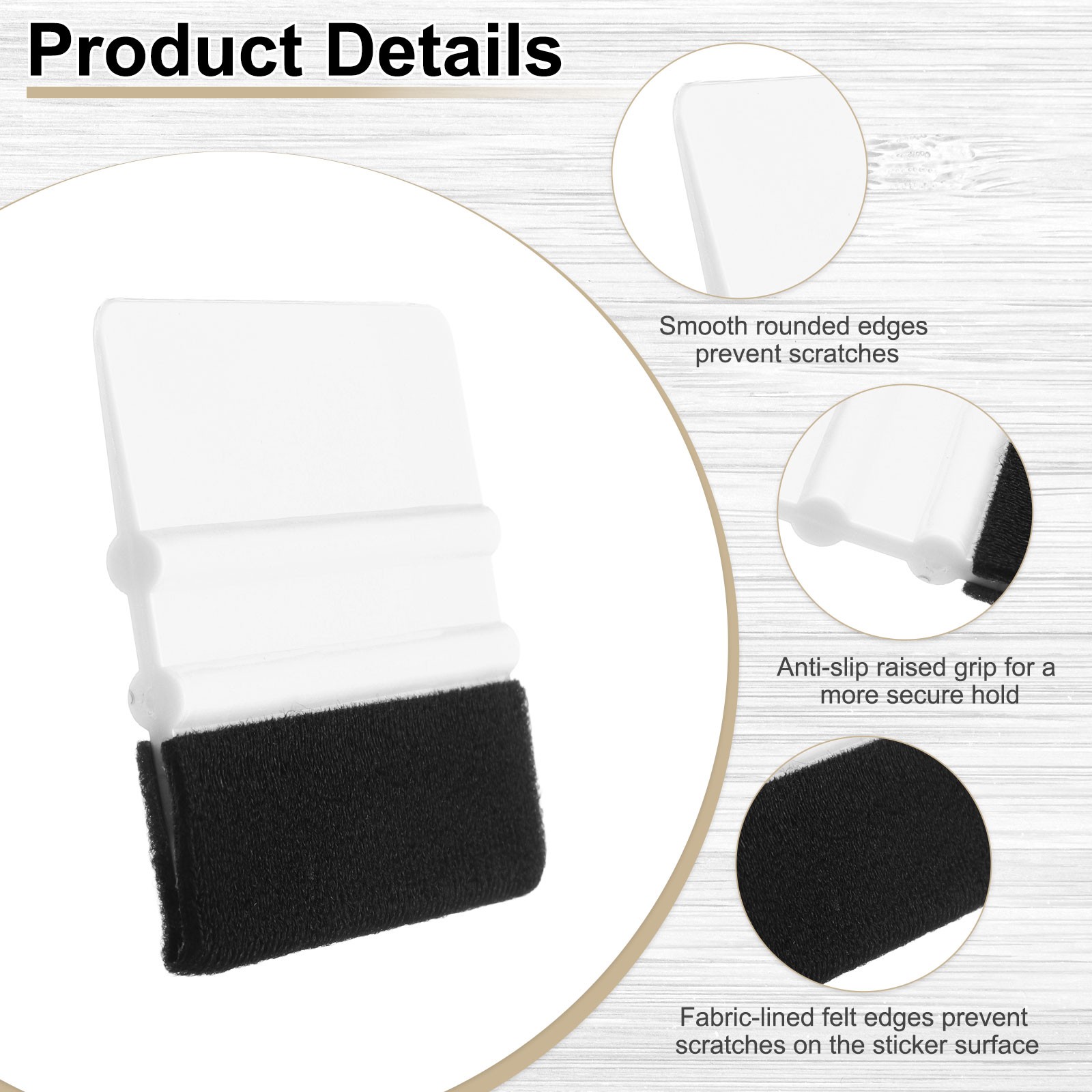20pcs Car Vinyl Scraper 4 Inch Vinyl Squeegee for Car Window Tint, White