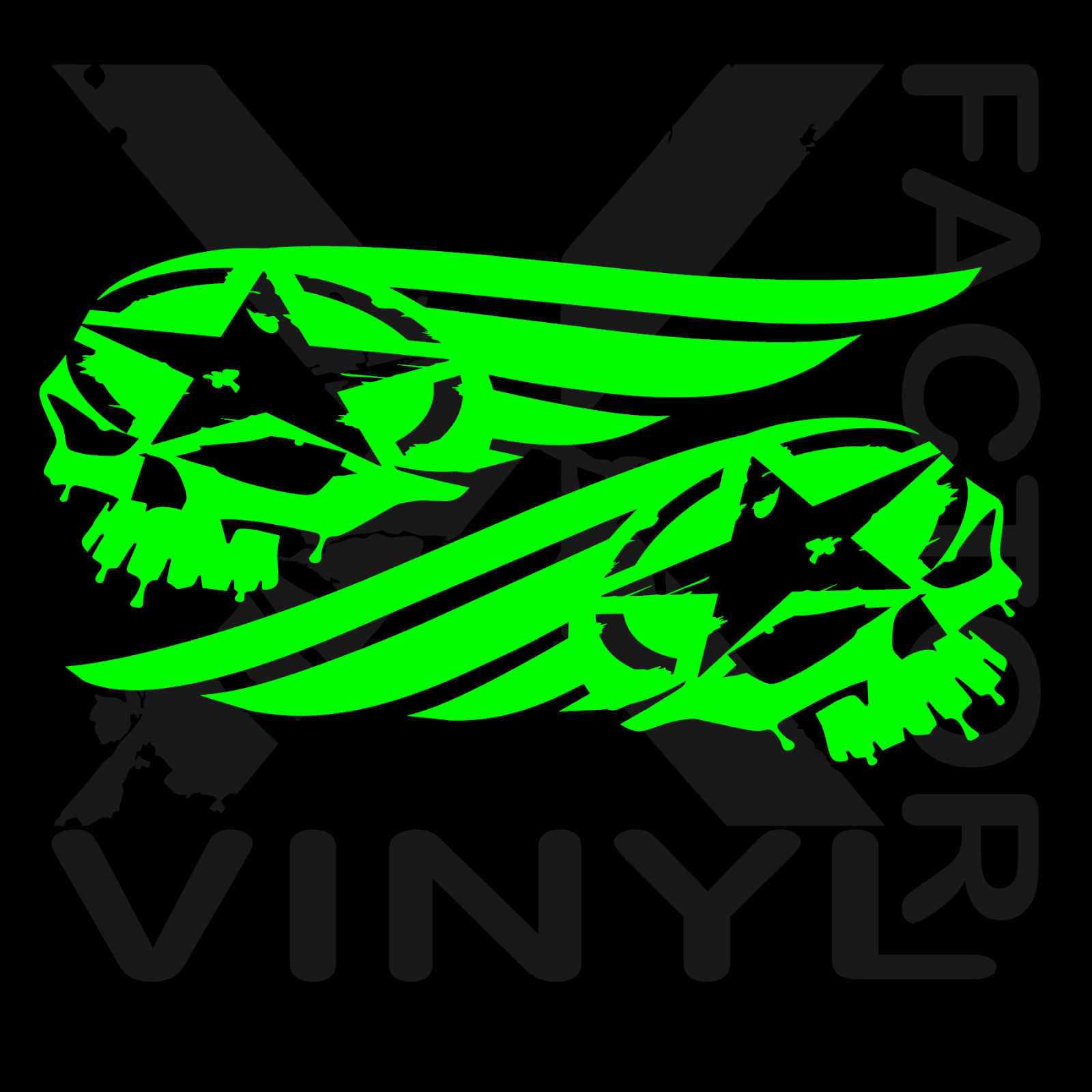Set of Winged Skull with Star Vinyl Dicut Decal Stickers 14 Color 2 Size FREESHP