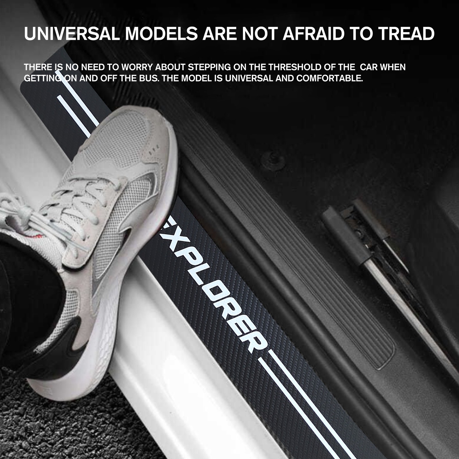 Car Handle & Door Sill Pedal Anti Scratch Stickers Set For All Explorer 12Pcs