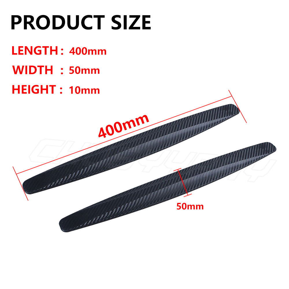 2x Car Carbon Fiber Bumper Corner Protector Guard Cover Anti-Scratch Stickers