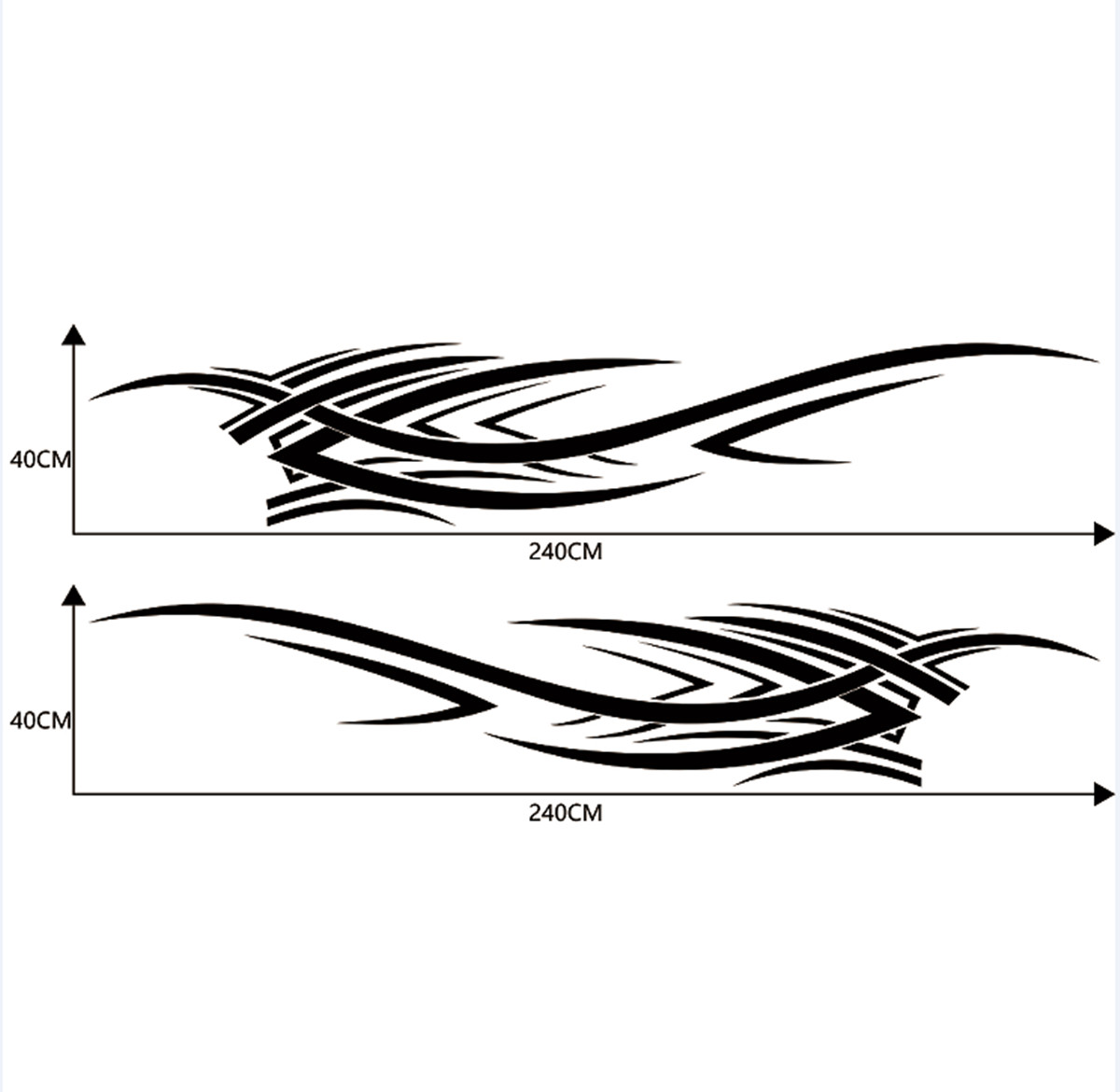 Vinyl Decal Flame Graphics Racing Stripe Stickers For Car Side Body Door Fender