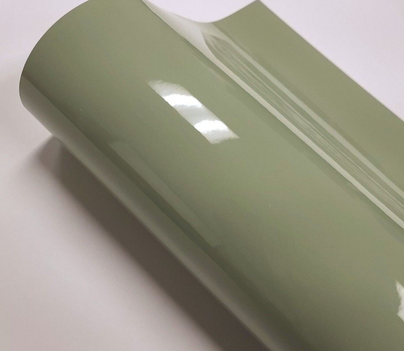 High Gloss Light Green Khaki Vinyl Car Auto Wrap Film Decal Sticker Sheet Roll