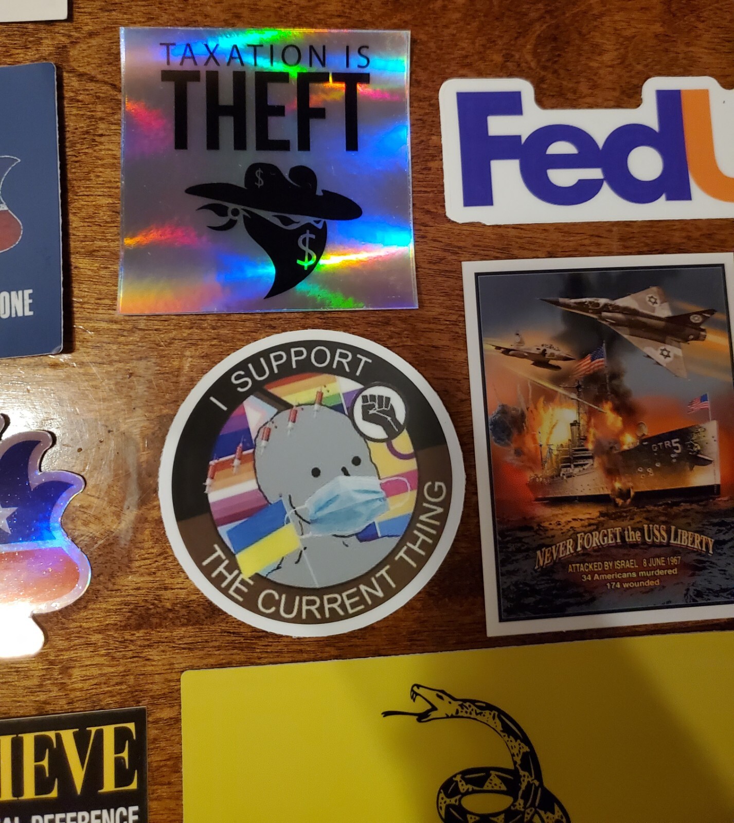 Libertarian Porcupine Sticker & LIBERTARIAN STICKERS VARIETY PACK (8)