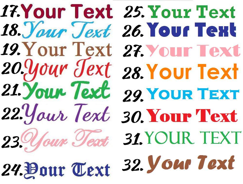 3″ x 10″ CUSTOM VINYL LETTERING Personalized Text Car Window Wall Sticker Decal