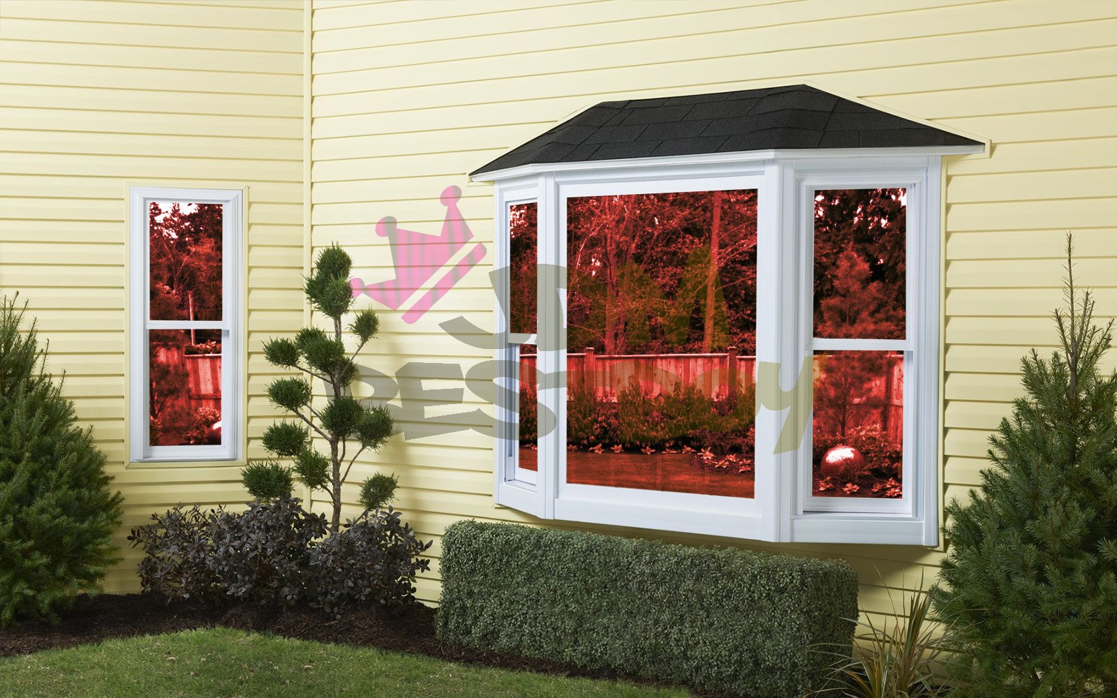 Red Chrome Window Tint One Way Mirror Film UV Heat Reflective Home Office DIY