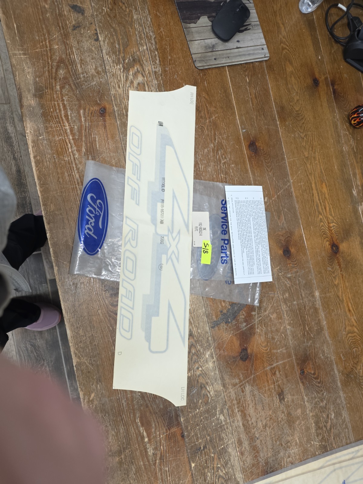 F65Z9925622B 1997-99 Ford F150 4×4 Off Road Name Plate Decal NOS OEM