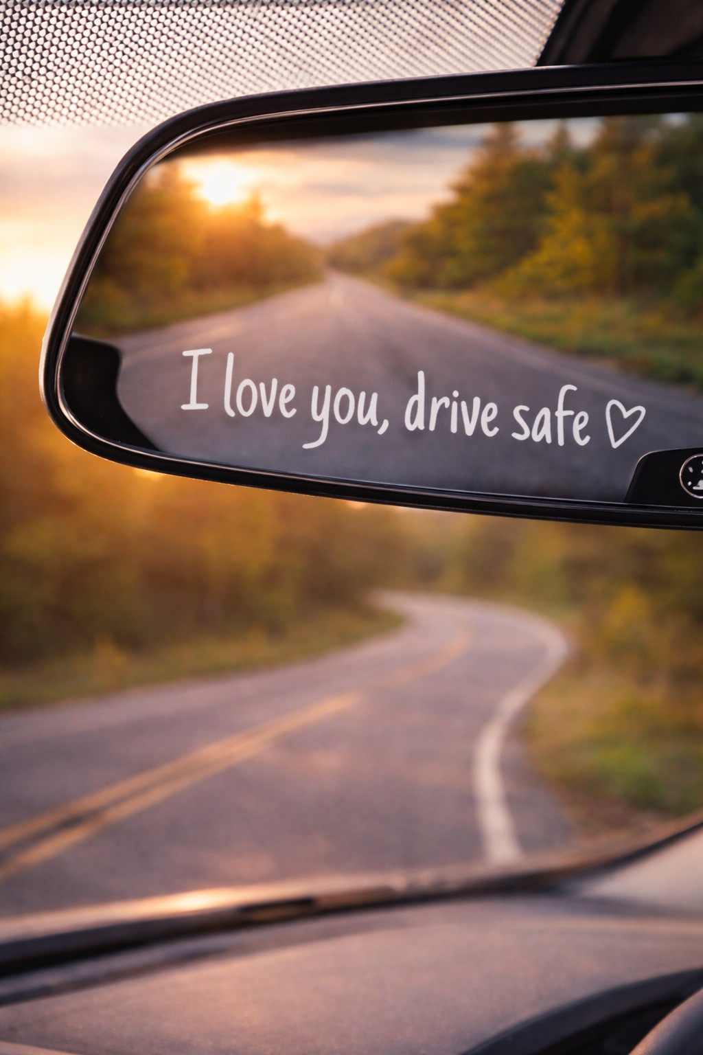 2x I Love You Drive Safe Heart Mirror Decal Sticker Vinyl Truck Window Car New