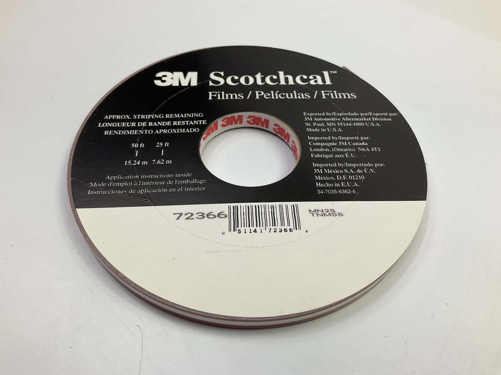 3M 72366 Pinstripe Striping Tape Scotchcal 5/16″ X 150 Feet, Dark Red