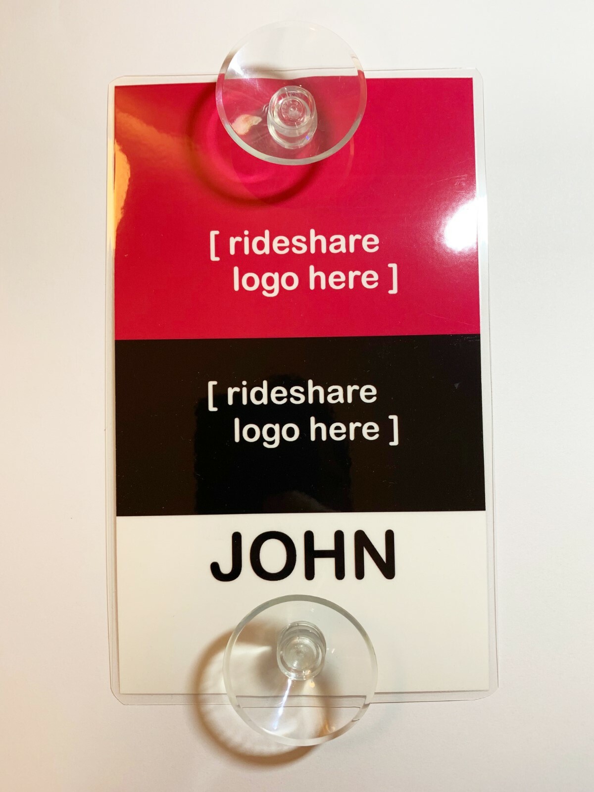 Sign Window Decal with 2 Strong Suction Cups – Customizable