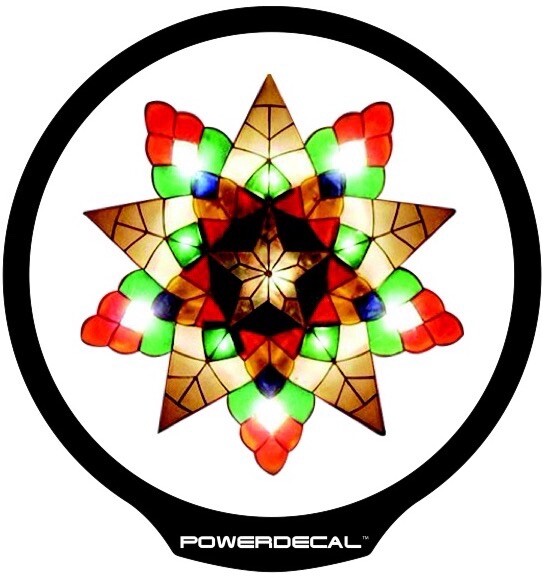 Philippine Christmas Light (Parol)Light Up Decal Backlit LED Motion Sensing