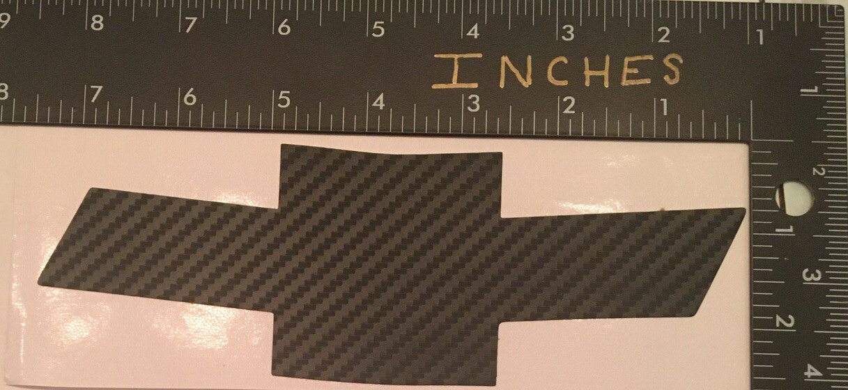carbon fiber like bowtie overlay decal fits chevy Chevrolet vehicles cruze truck