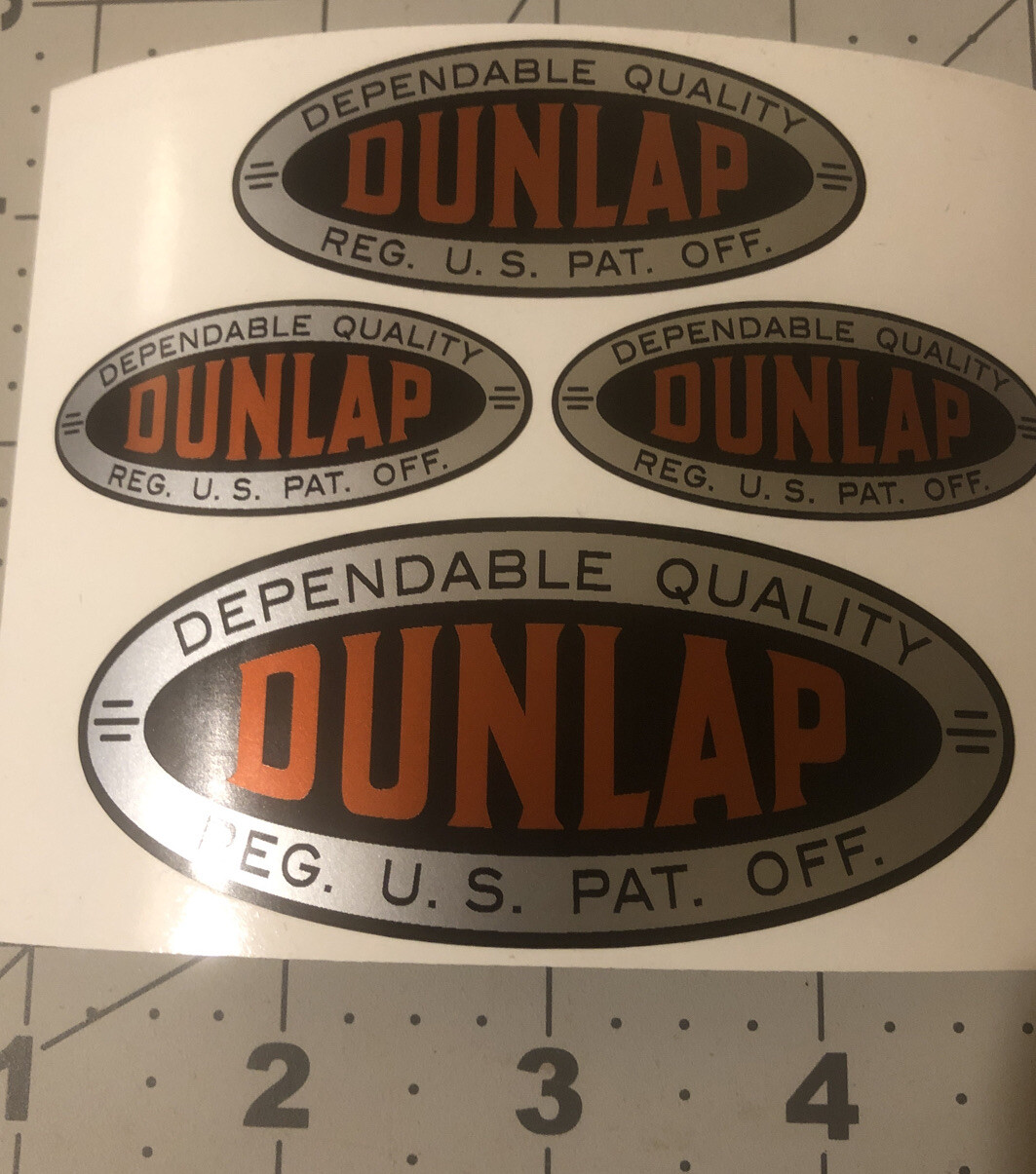 Dunlap Tools Dependable Quality decals 2”, 2.5”, 3.5” long box 4 for one price