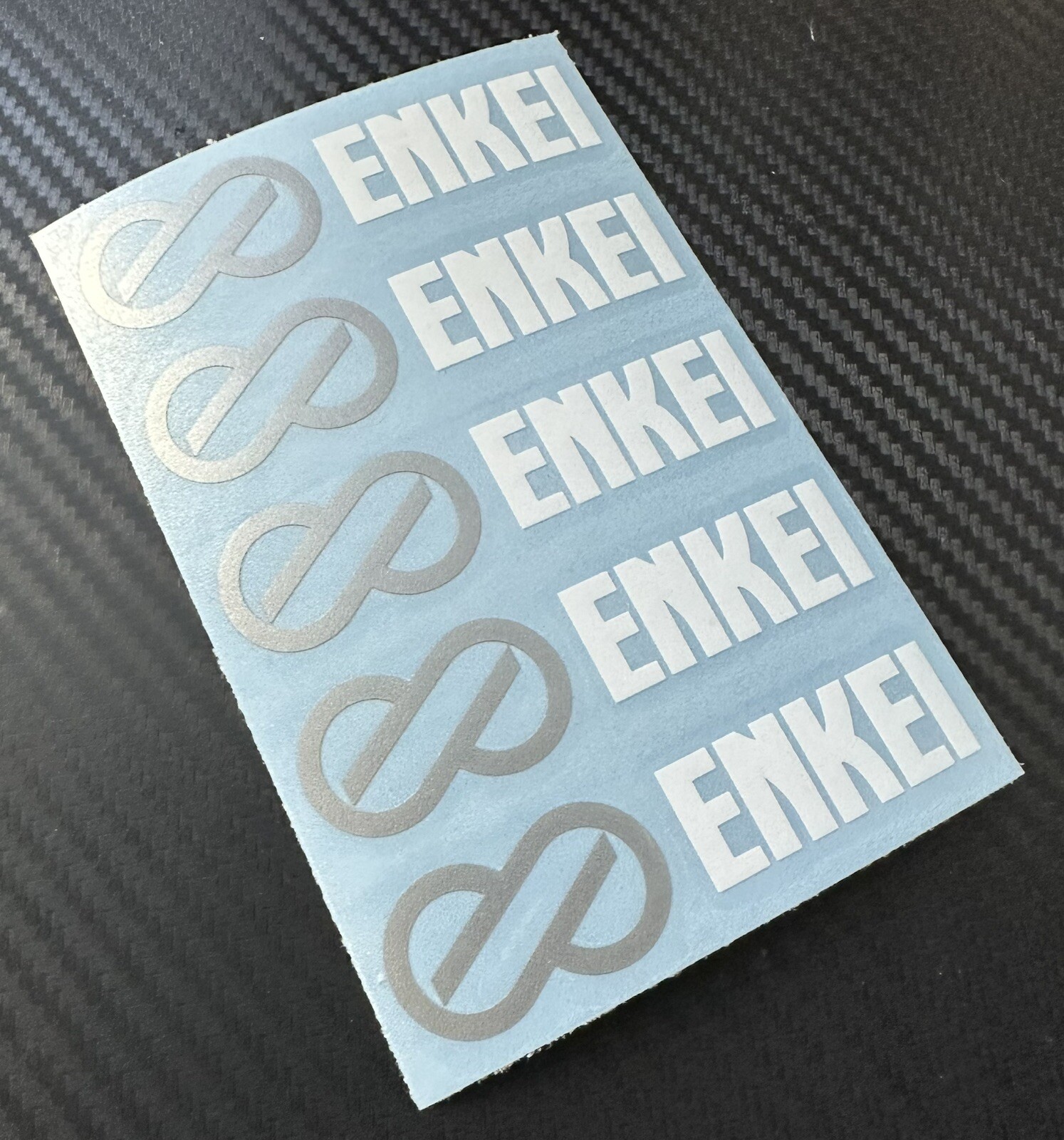 5 Enkei Logo Vinyl Decals Stickers for Spokes of Wheels Rims You Pick Colors