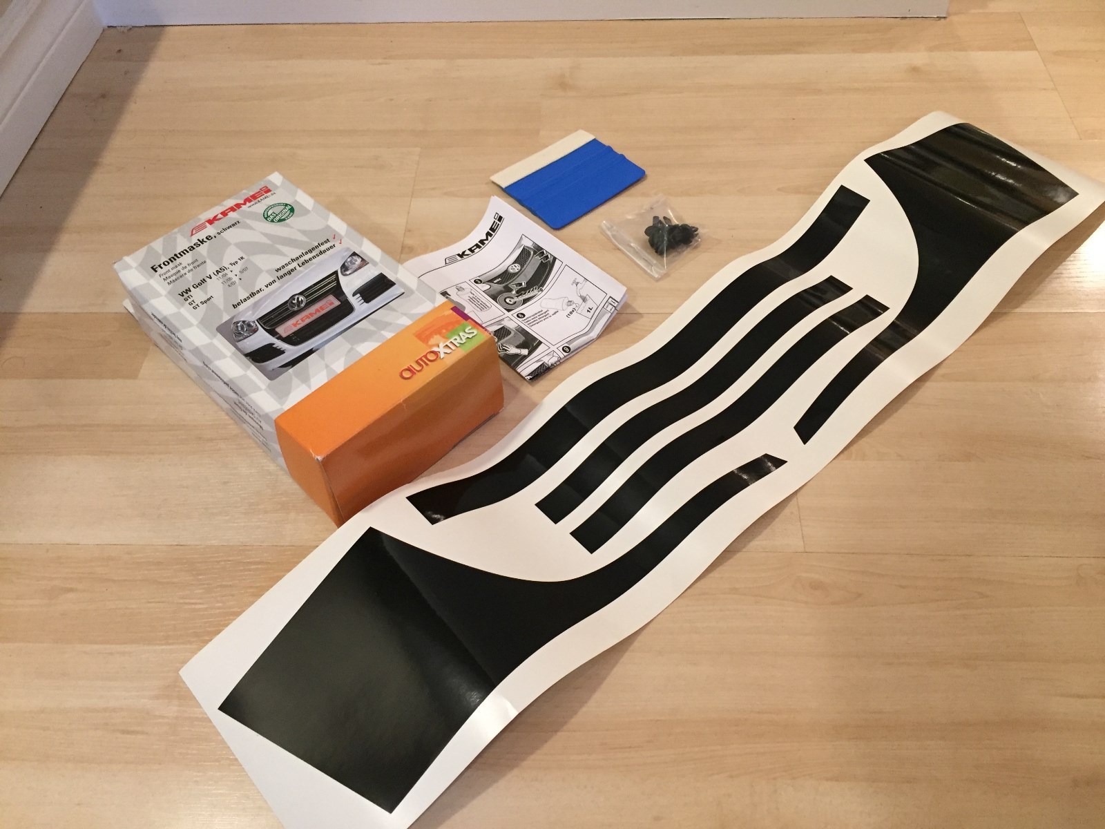RARE KAMEI VW Volkswagen MK5 MKV A5 Front Decal Mask Set Golf GT GTI Accessory
