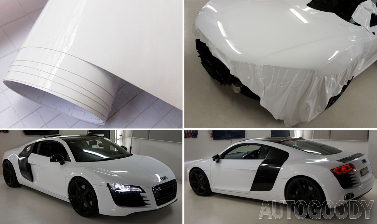 24″ x 60″ Gloss White Vinyl Film Wrap Sticker Decal Air Bubble Free 2ft x 5ft