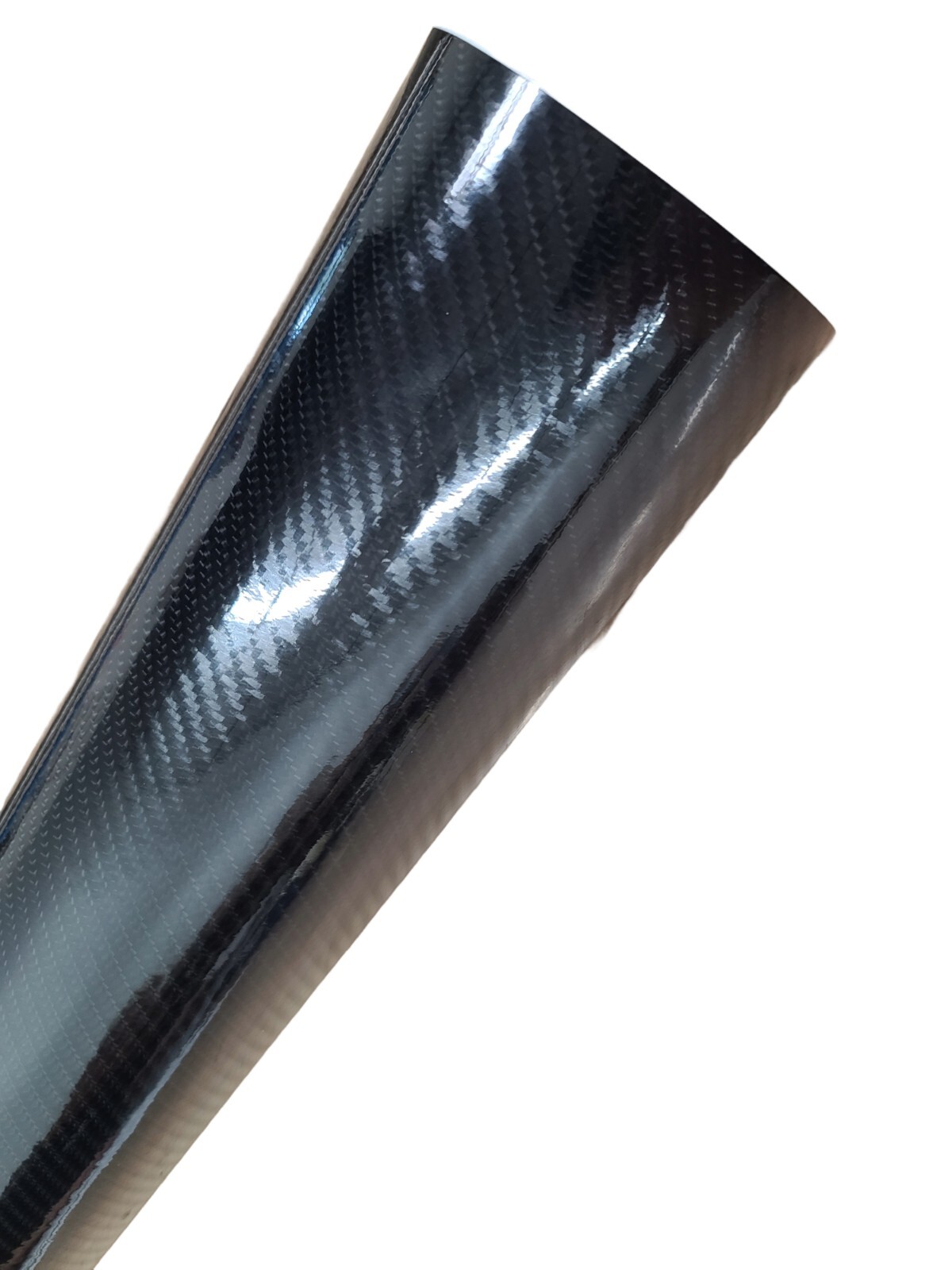 Gloss 6D Black Carbon Fiber CF Large Pattern Vinyl Car Auto Wrap Sticker Decal