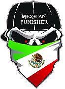 Mexican Punisher Sticker / Decal size 6″ long for car, truck, van, laptop, walls