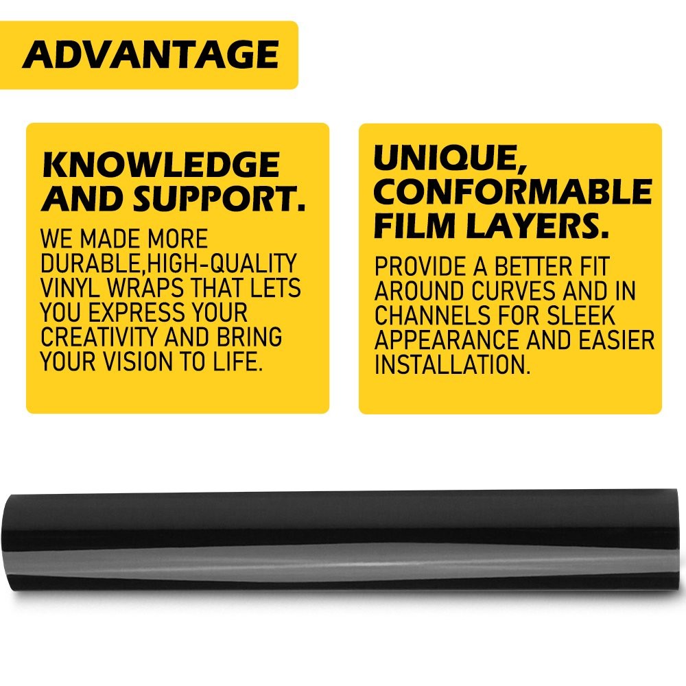 59inches High Quality Gloss Black Wrap Vinyl Sticker Film Car Decal Bubble Free