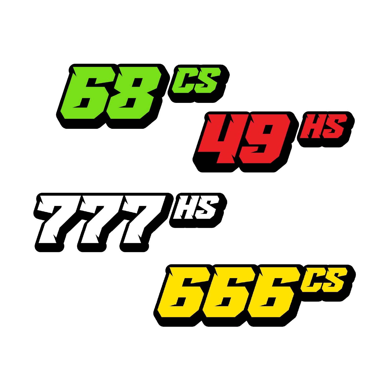 Custom Autocross Number Class Sticker Glossy x2 8,10,12-16 inch – Vibrant Style