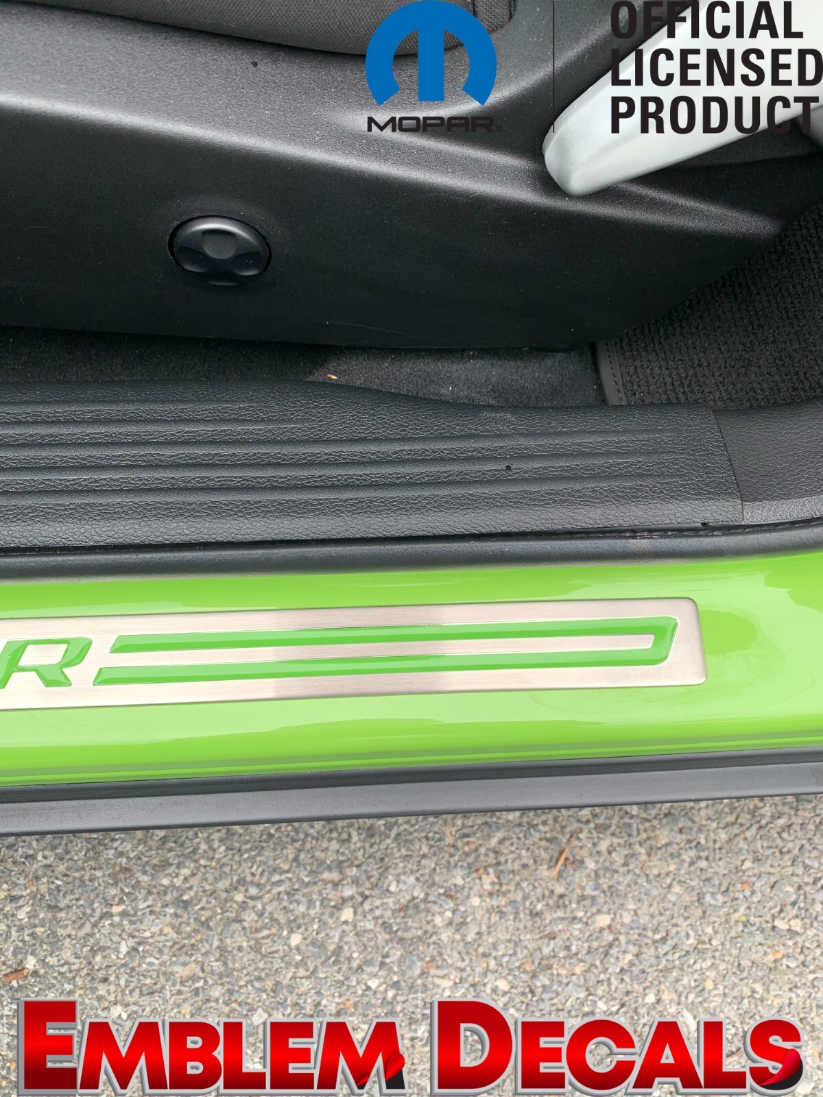 Dodge Challenger Door Sill Plate Decal 15 16 2017 2018 2019 2020 2021 2022 2023