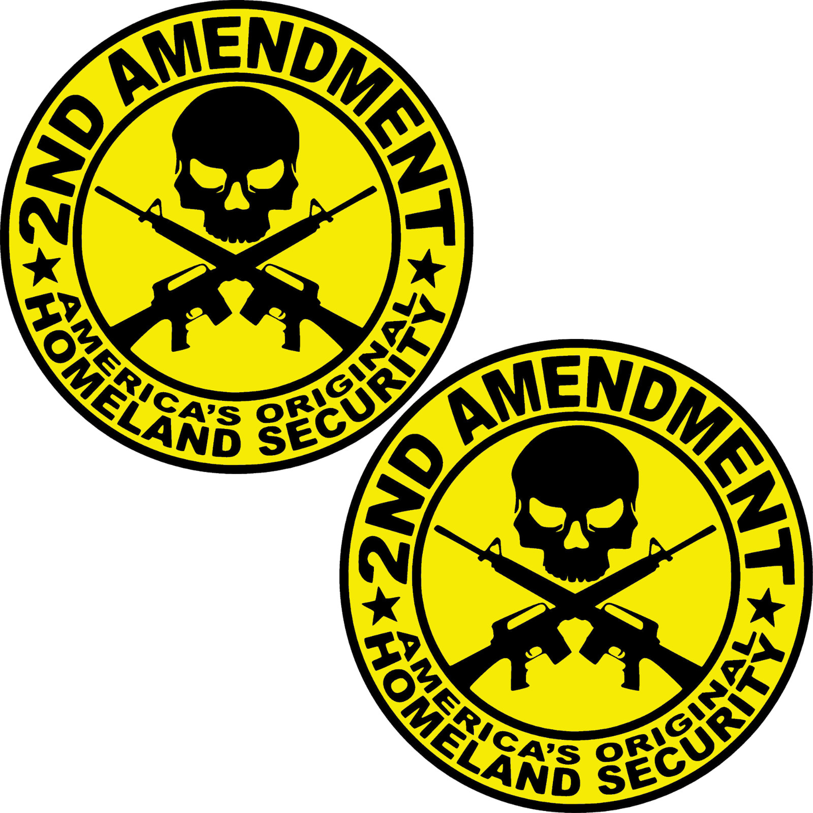 2x 2nd Amendment NRA Constitution Laptop Skin Truck Bumper 3 inch Sticker