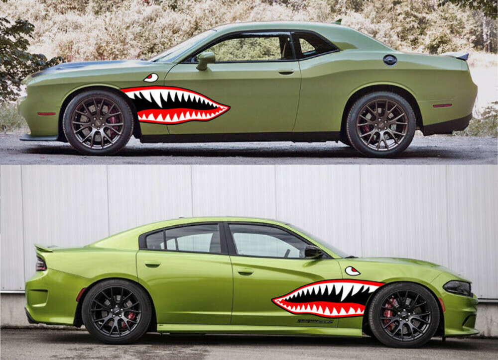 Retro Fighter Plane Mouth Stripe Kit Universal Fit for many Vehicles…!!!