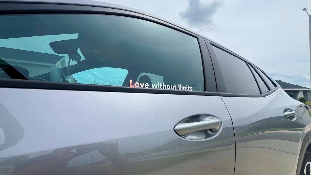 Love without limits. car sitcker