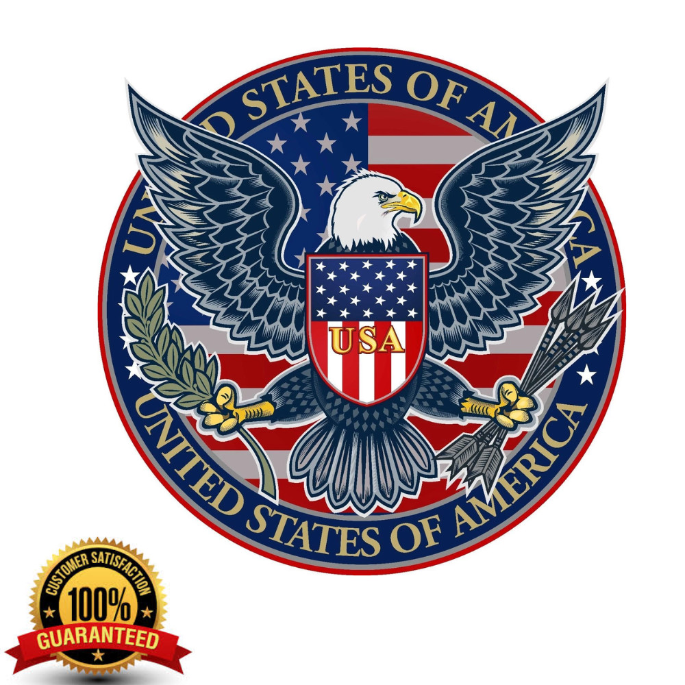 USA PATRIOTIC EAGLE DECAL 3M STICKER US MADE VEHICLE CAR TRUCK WINDOW WALL