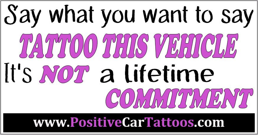 Positive Car tattoo sticker. What other people think of you none of your busines