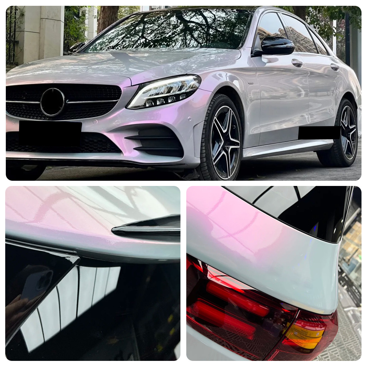 60″x50FT Dreamy Volcanic Ash Chameleon PET Car Wrap Gloss Vinyl Film Roll