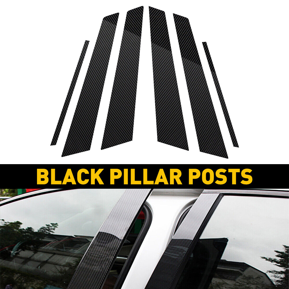 Window Pillar Posts Cover Door Trims for Honda Civic Sedan 2006-11 Carbon E