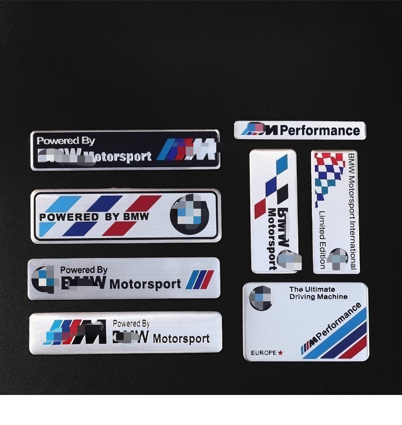 For BMW Fender Side Emblem M Metal Badge Scratch-Resistant Sticker Decoration