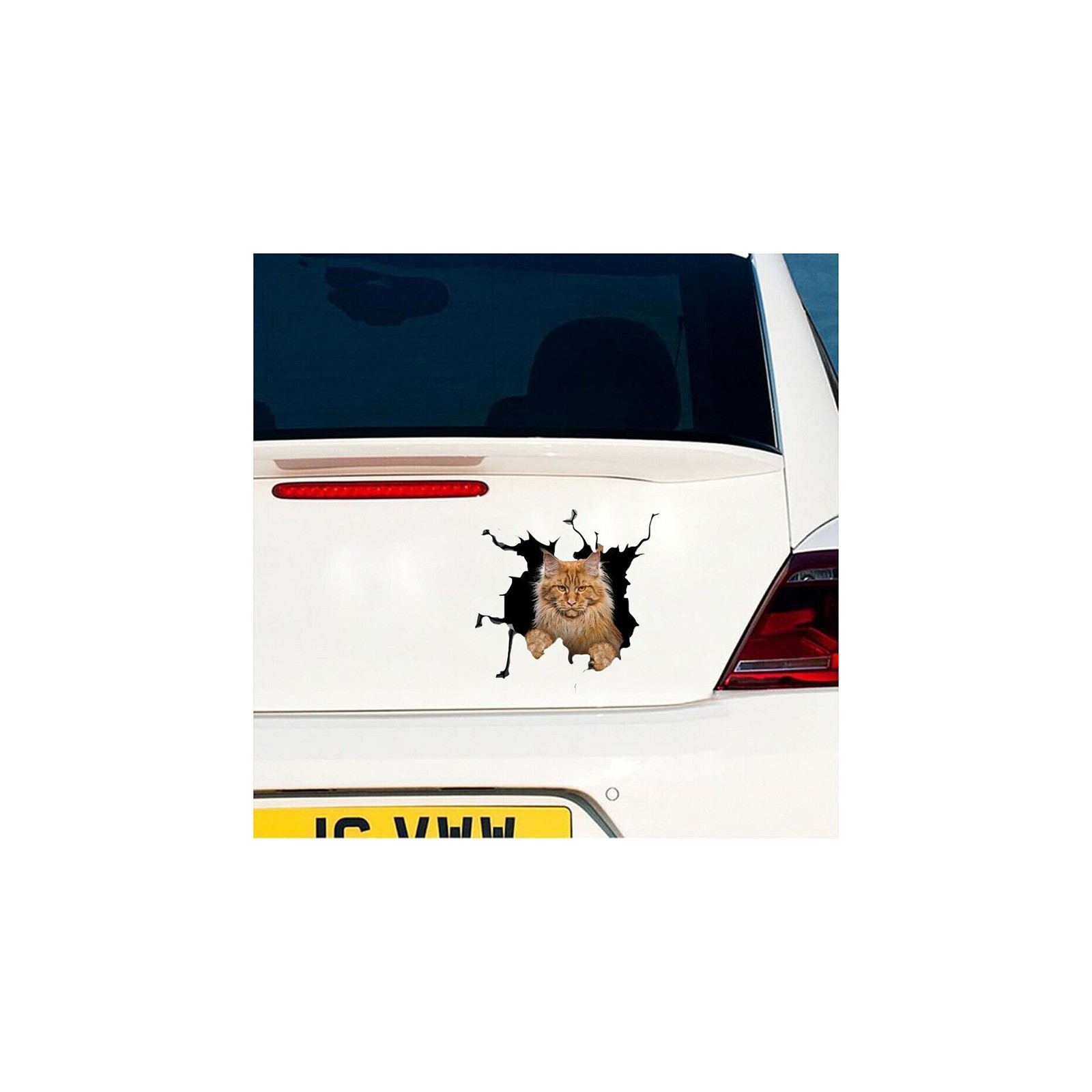 PVC 3D Cat Car Truck Sticker Vinyl Window Decal Accessories Exterior Decoration