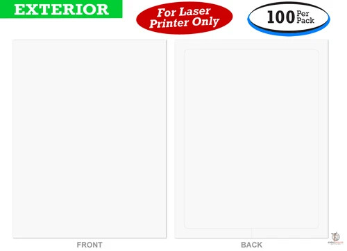 Outdoor Blank White Addendum – Exterior Car Window Stickers (100 per pack)